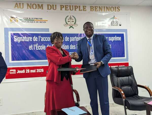 Signature de l’accord-cadre de partenariat entre la Cour suprême et l’Ecole de Formation des Professions judiciaires (EFPJ)